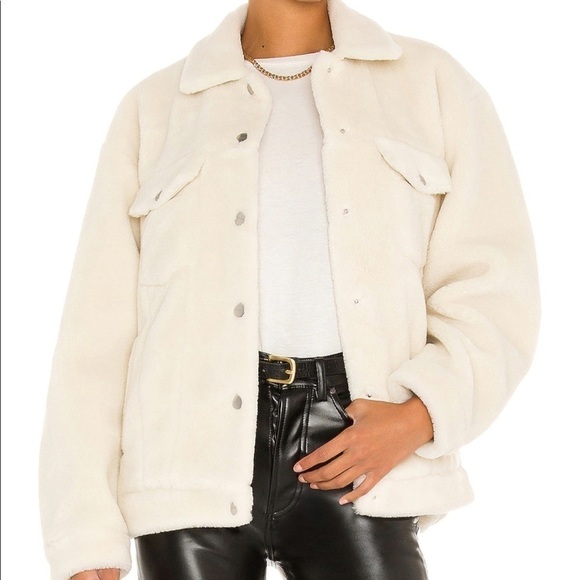 Anine Bing Rory Faux Sherpa Jacket Medium - Picture 5 of 14